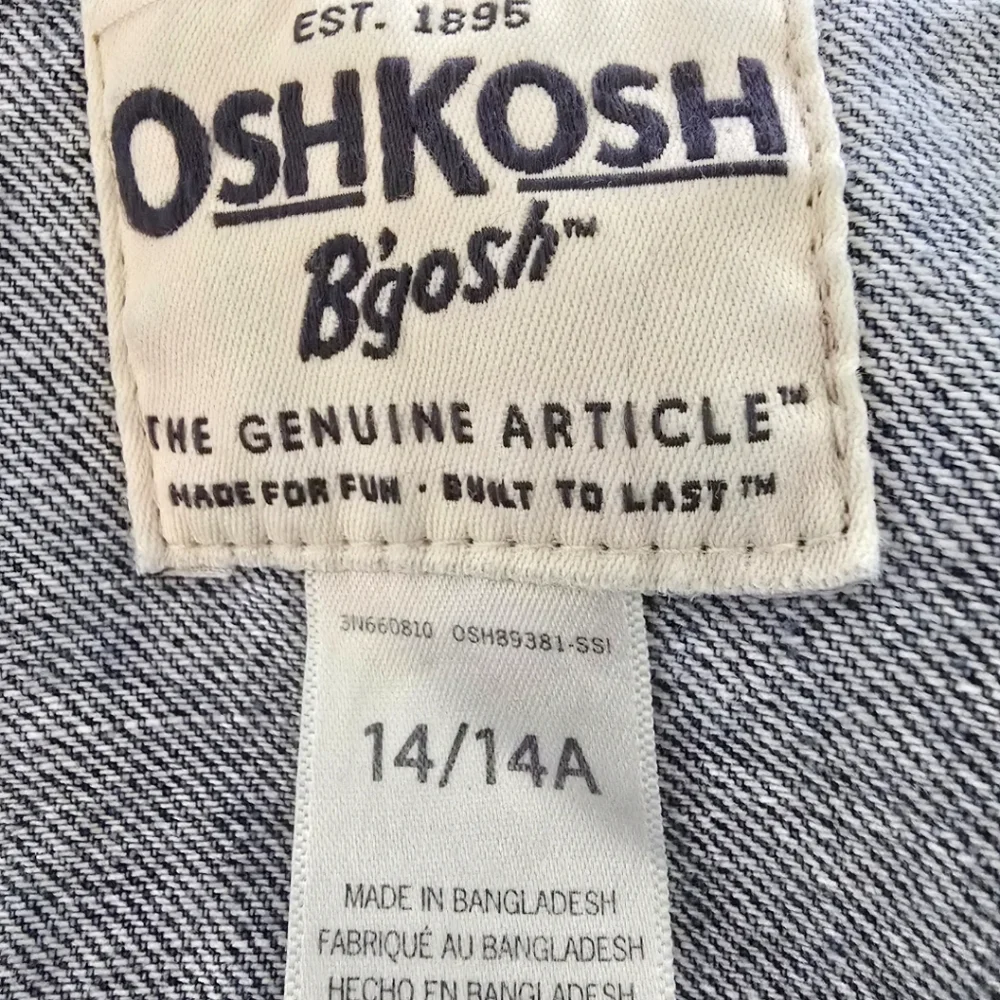 OshKosh B'gosh Blue Jean Jacket for Kids Size 14